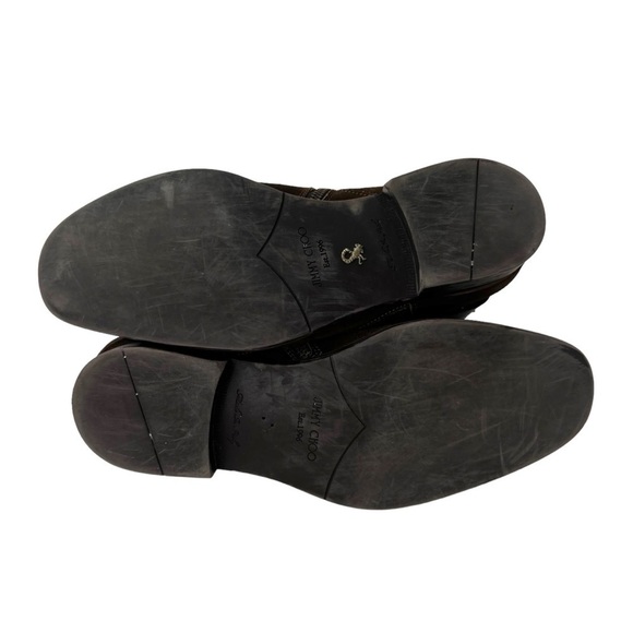 Jimmy Choo Bryant Patent and Suede Dgrad Chelsea Boots Soft Suede Boot Shoe - Picture 11 of 16